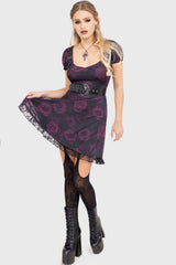 gothic damask pattern tights by killstar