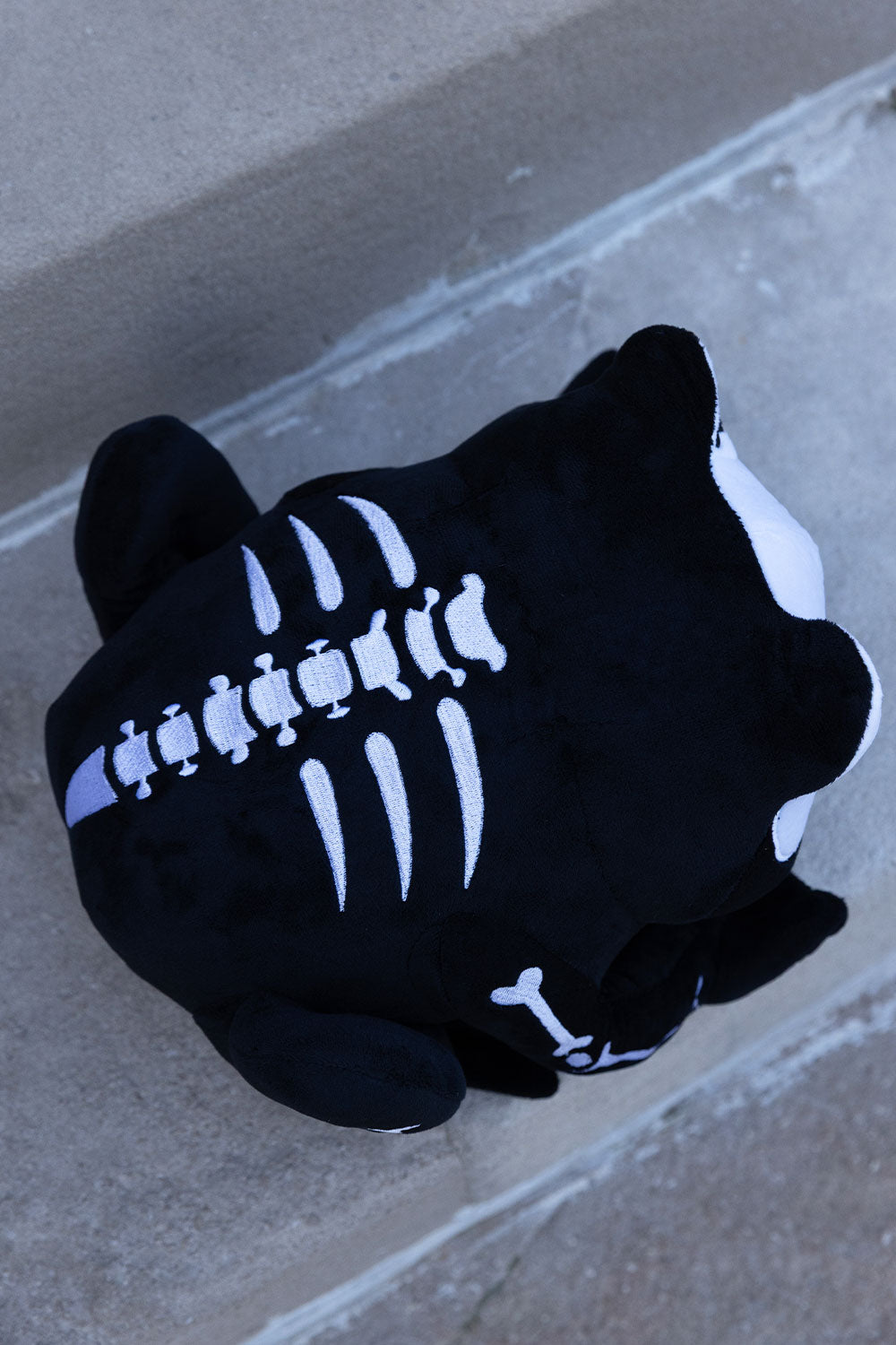 Skeleton toad black and white plushie