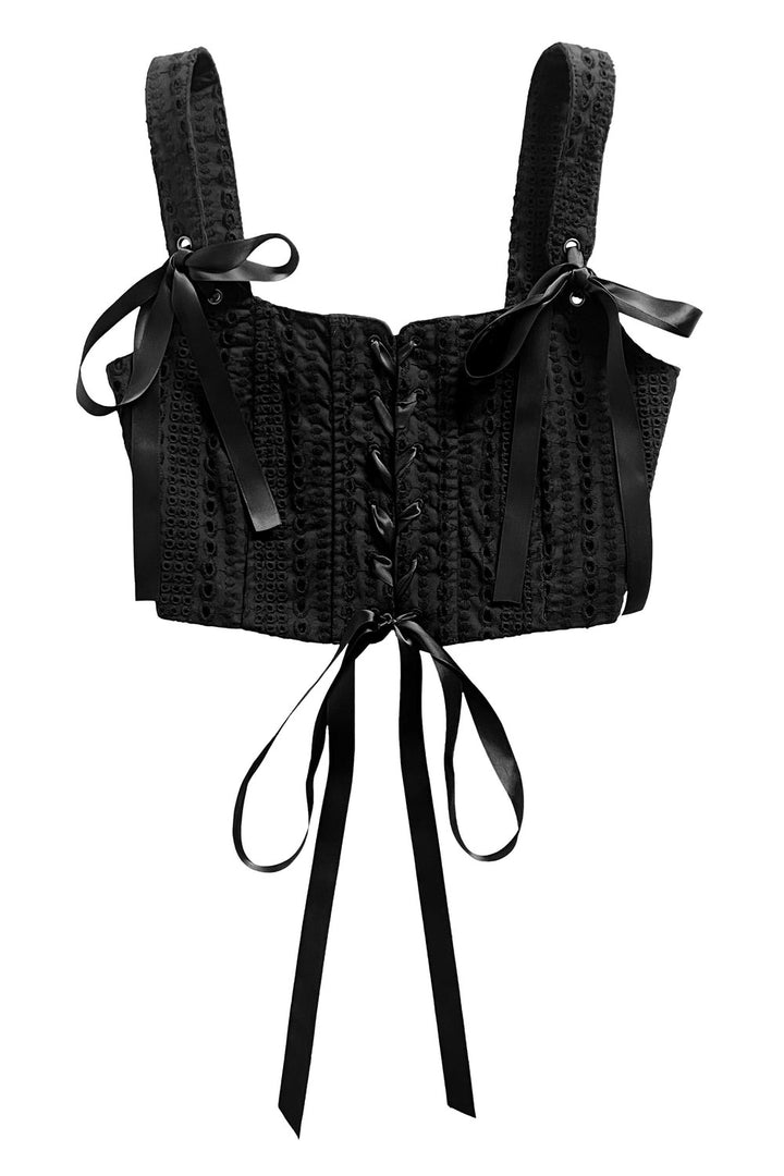 womens gothic corset with adjustable satin laces