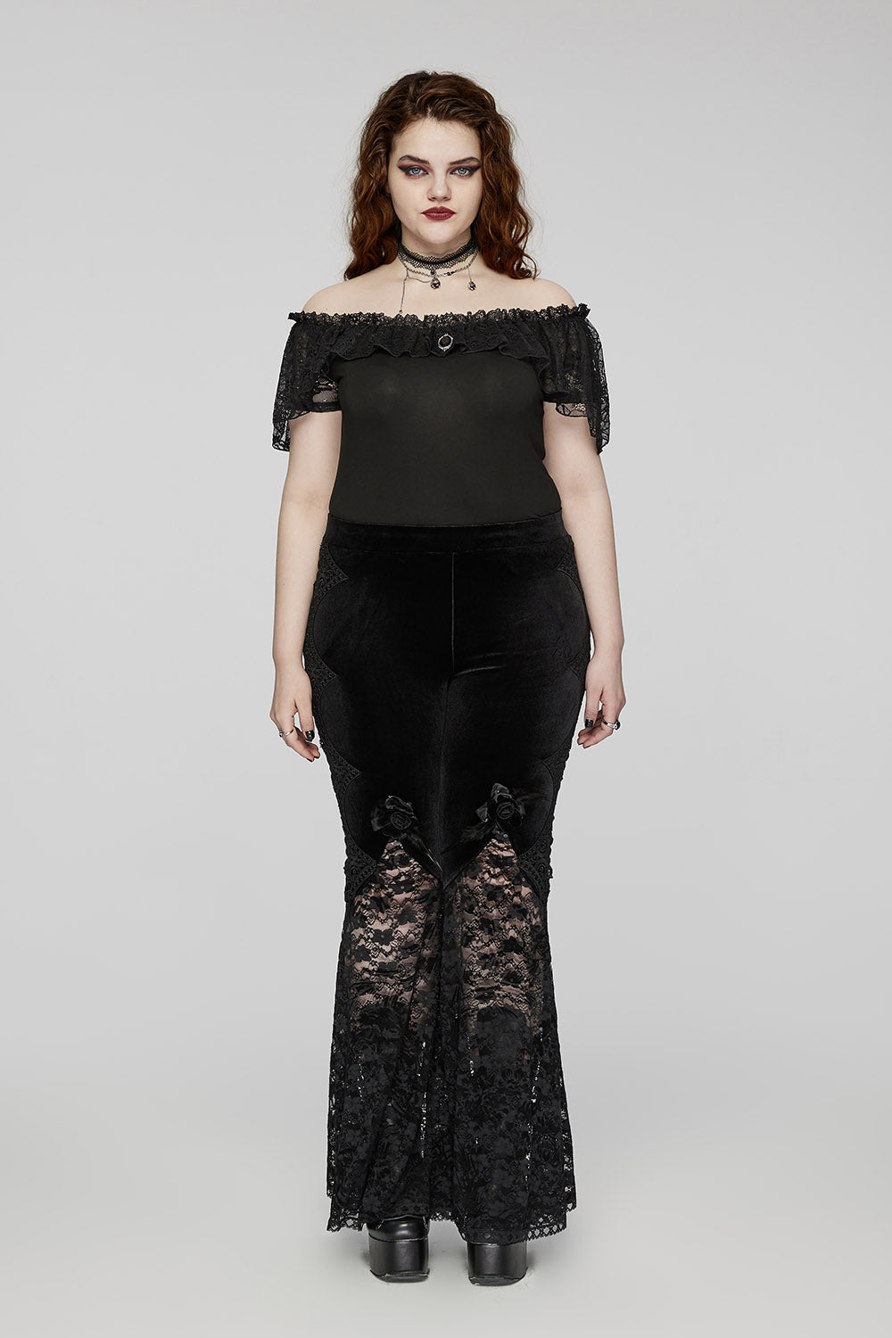 black lace plus size gothic clothing