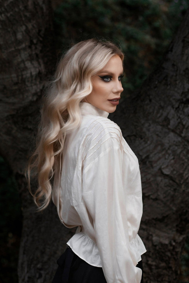 billowy sleeve vintage blouse