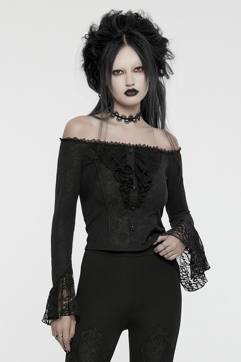 womens off the shoulder gothic top