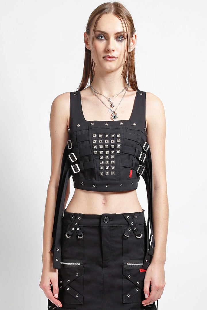 womens studded corset top