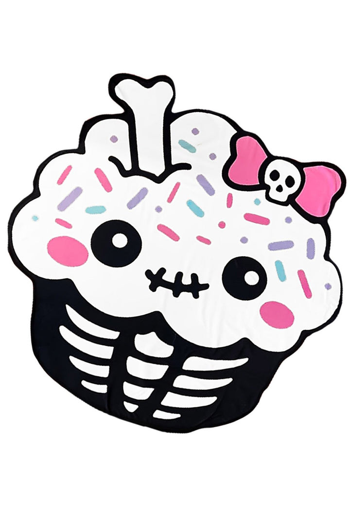 creepy cute skeleton food towel