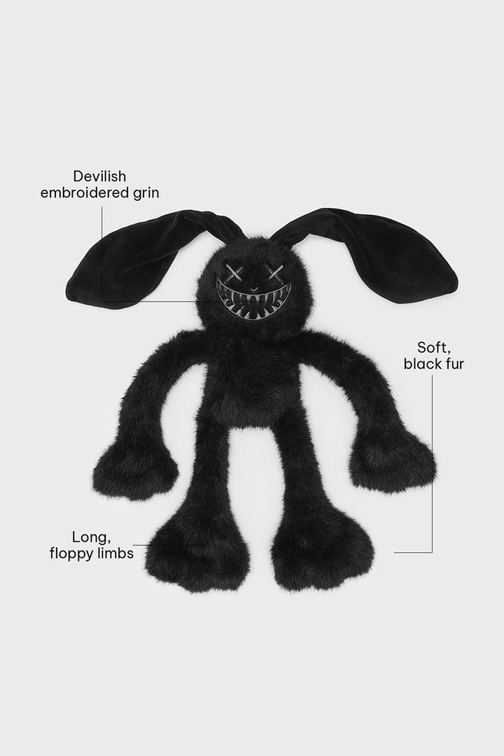 scary goth creepy bunny plush toy