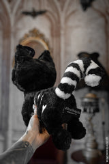gothic skeleton cat plush toy