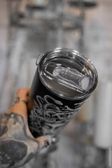 stainless steel gothic to go travel mug