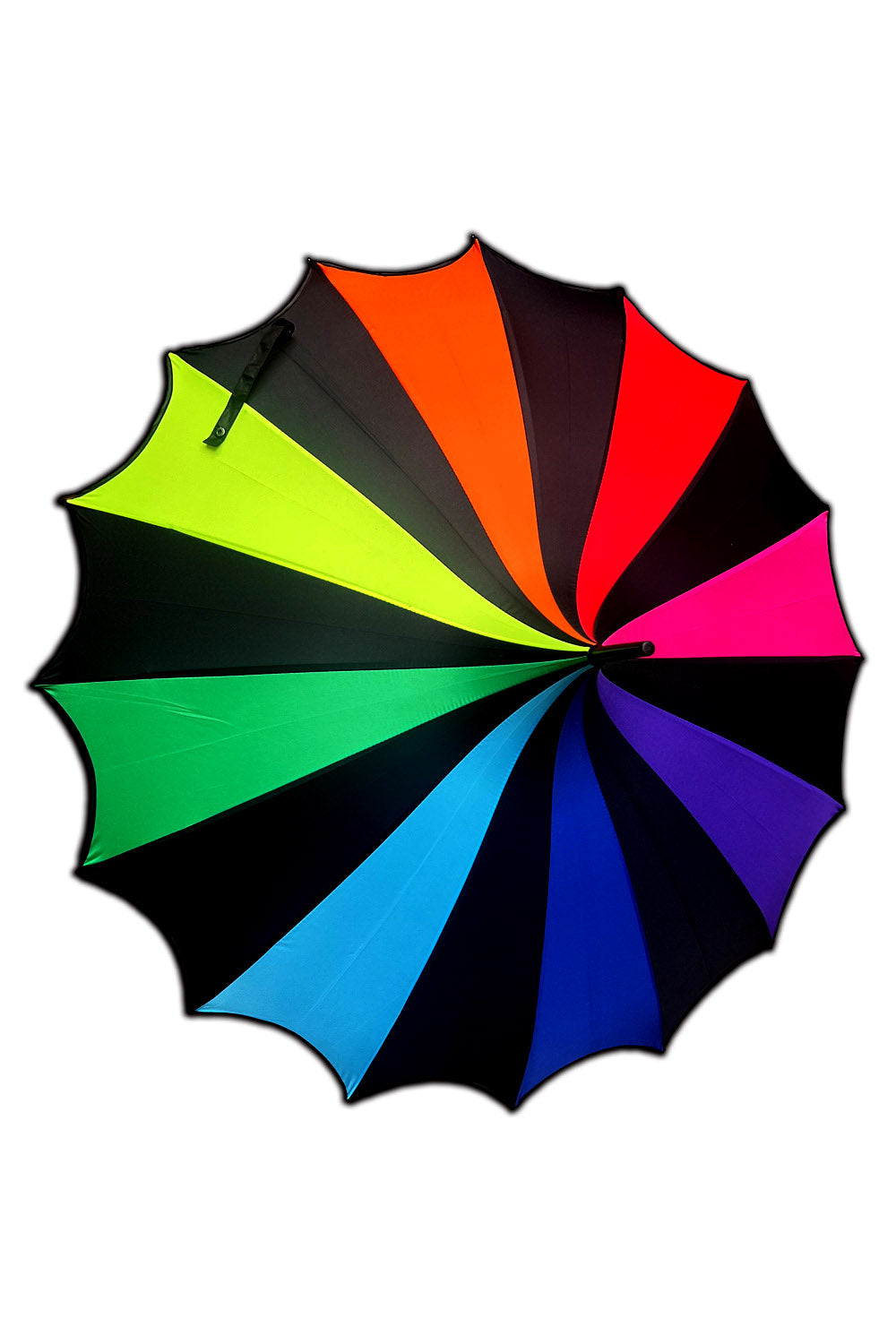 vintage inspired goth rainbow umbrella