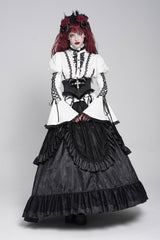black damask victorian goth corset by devil fashion