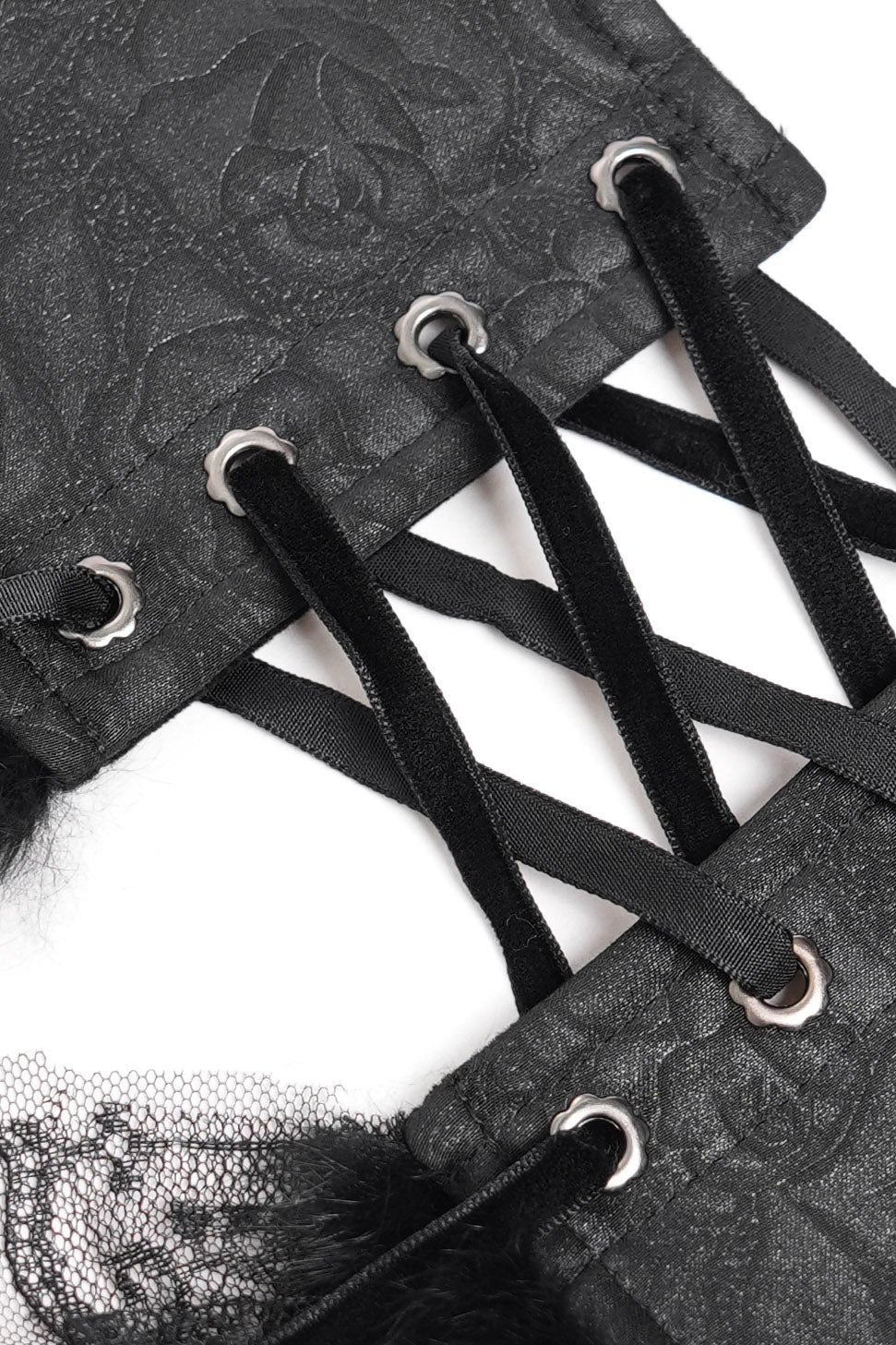 lace-up adjustable victorian goth corset by devil fashion