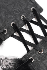 lace-up adjustable victorian goth corset by devil fashion