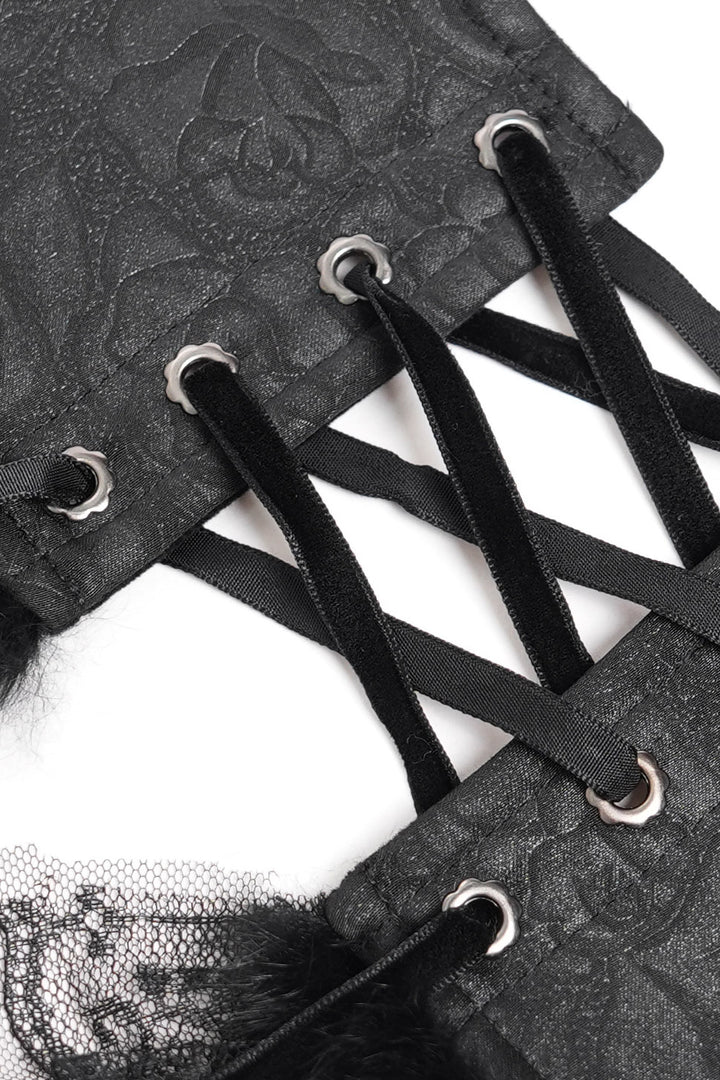 lace-up adjustable victorian goth corset by devil fashion