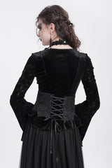 black beaded lace-up corset belt