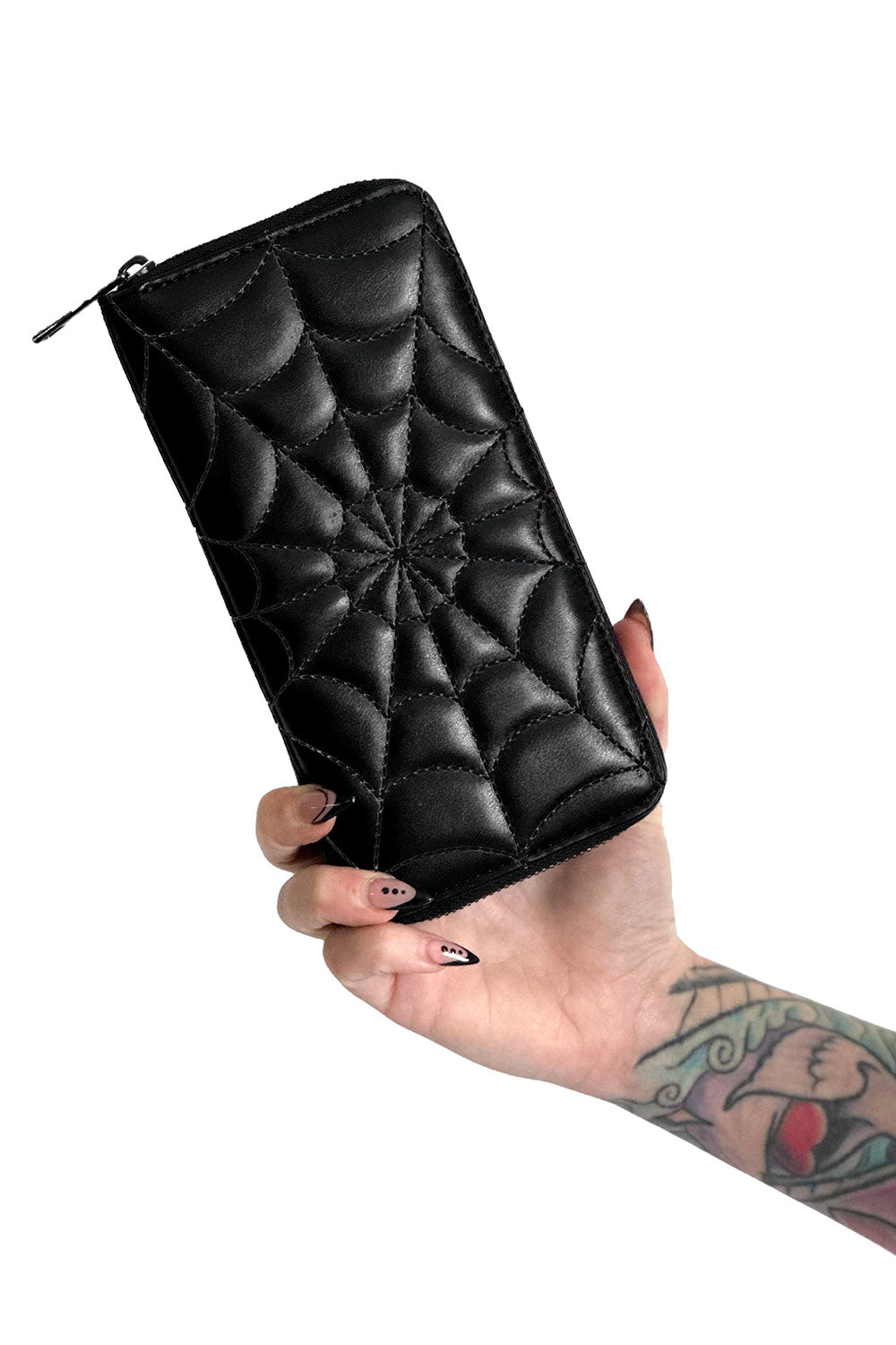 gothic spiderweb wallet