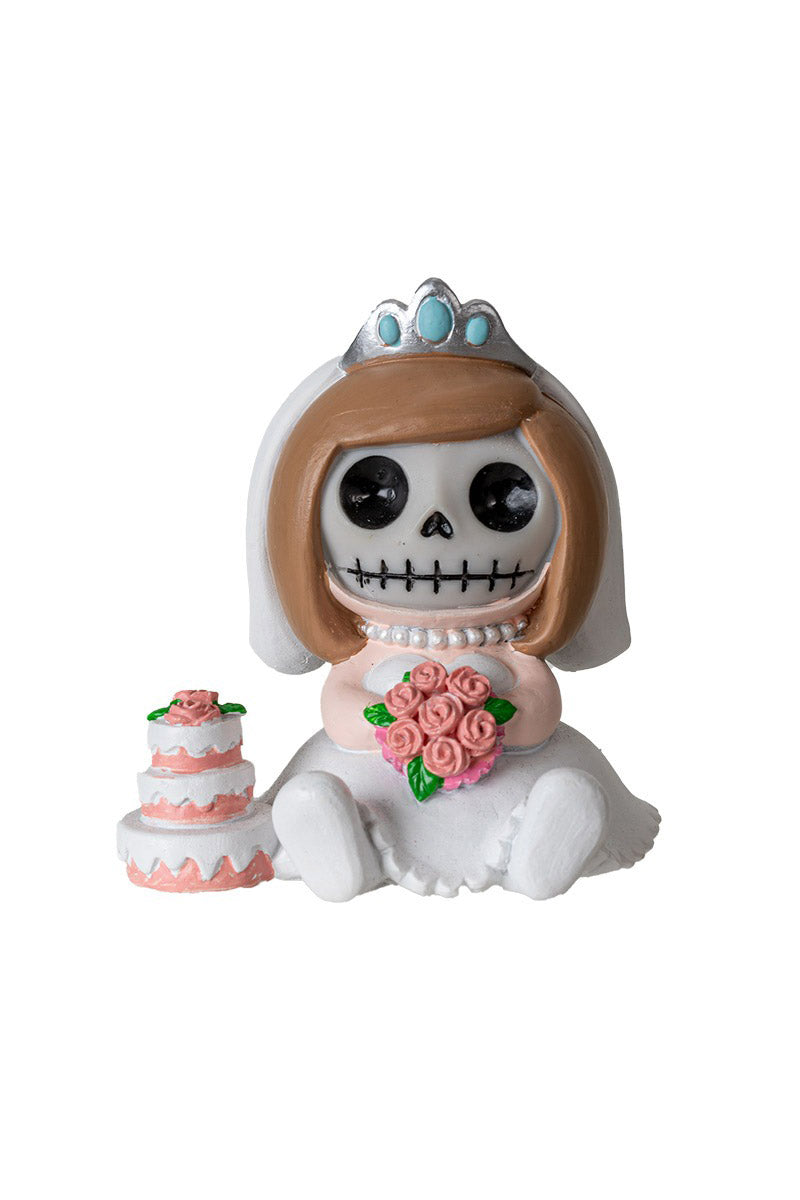 skeleton wedding bride statue 