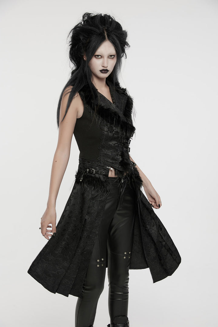 romantic goth jacket with detachable skirt