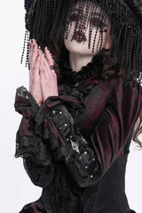 vampire goth gauntlet gloves