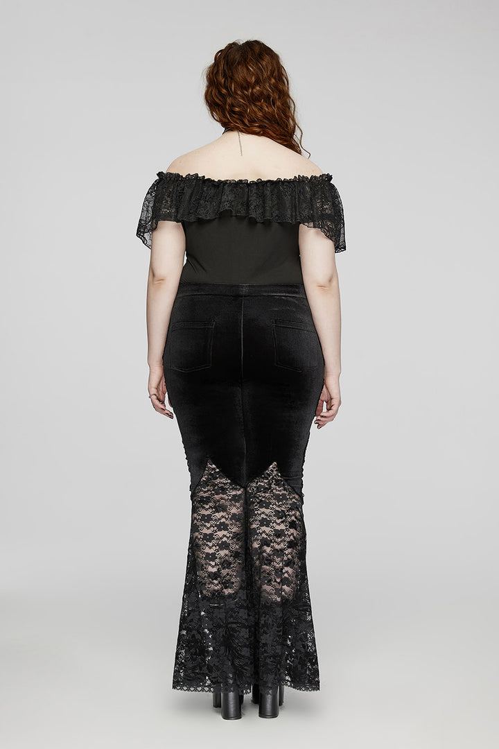 off the shoulder lace gothic top