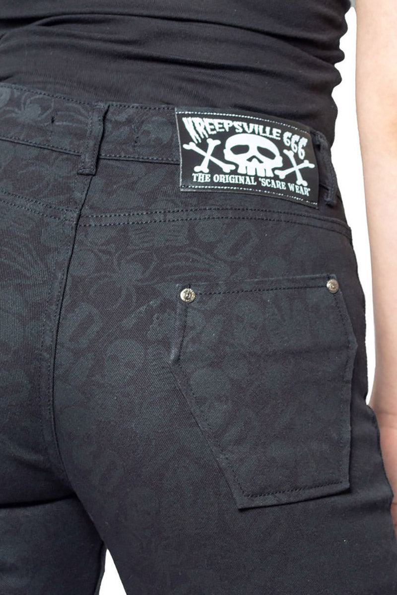 womens punk pattern jeans