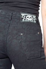 womens punk pattern jeans