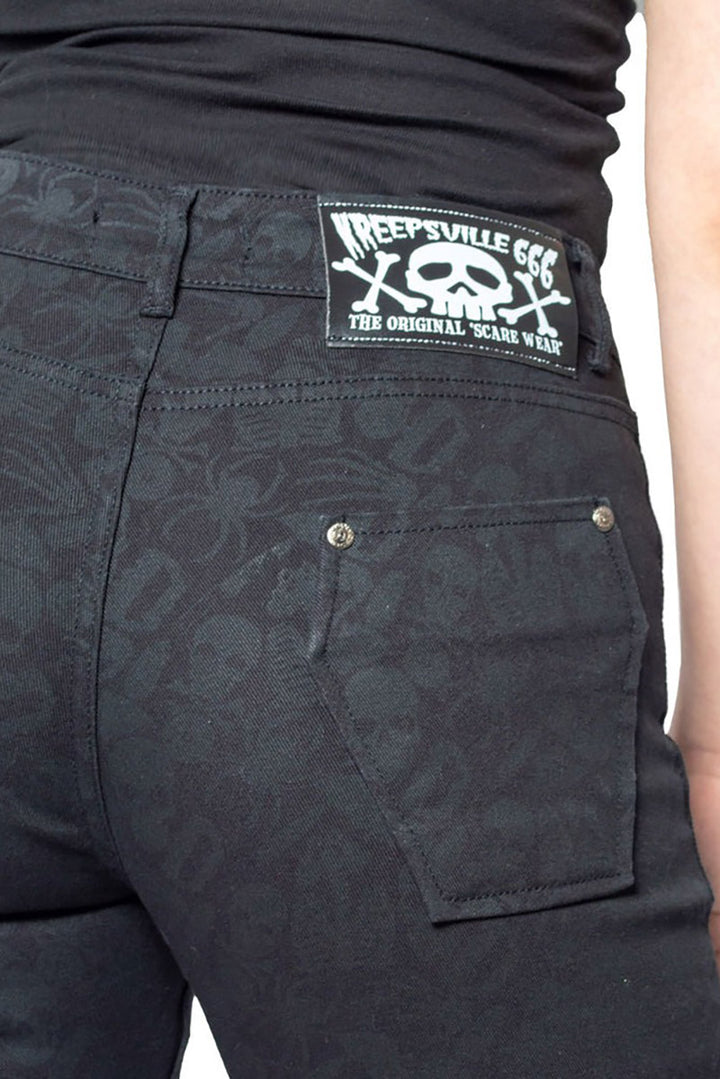 womens punk pattern jeans