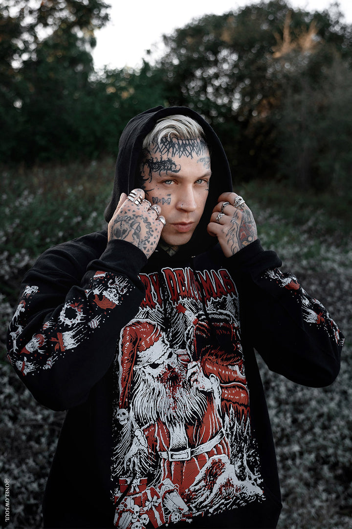 gothic santa claus hoodie