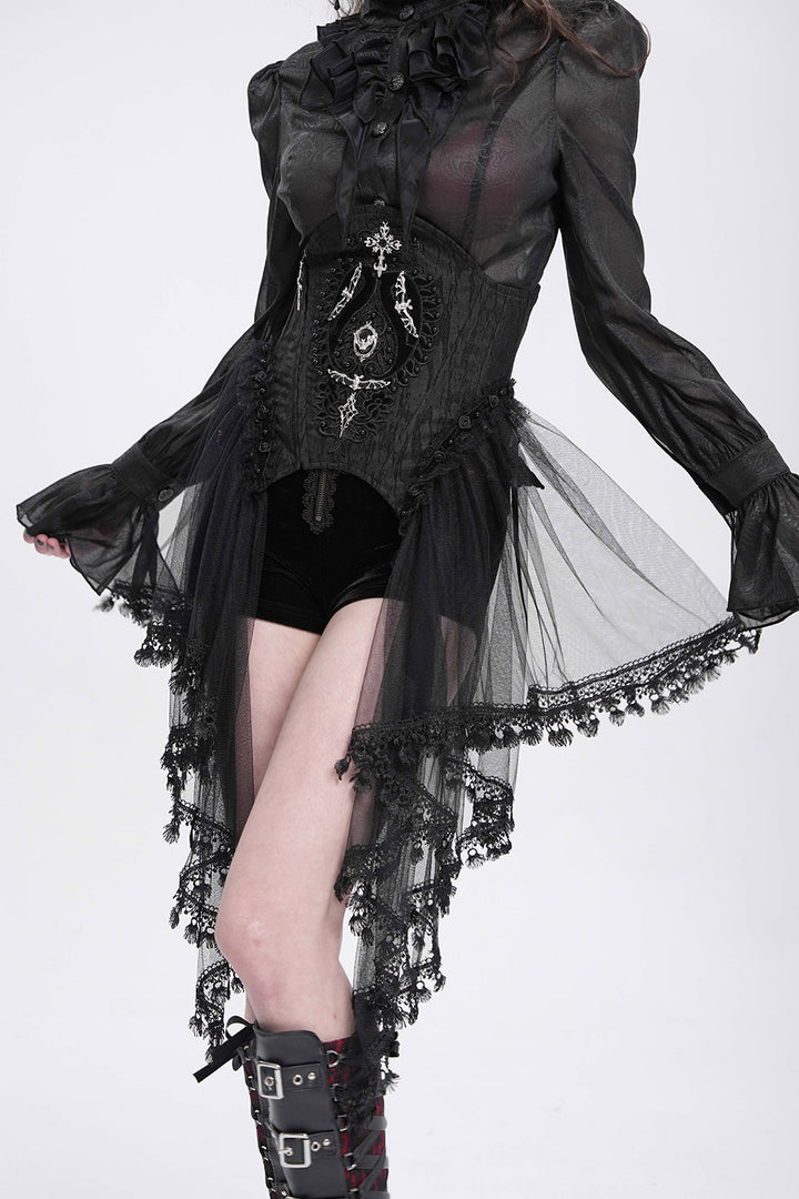 Dark Charms Mesh Underbust Corset