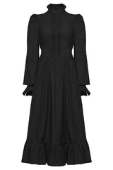 steampunk emo goth womens dress with long blouson sleeves from Punk Rave
