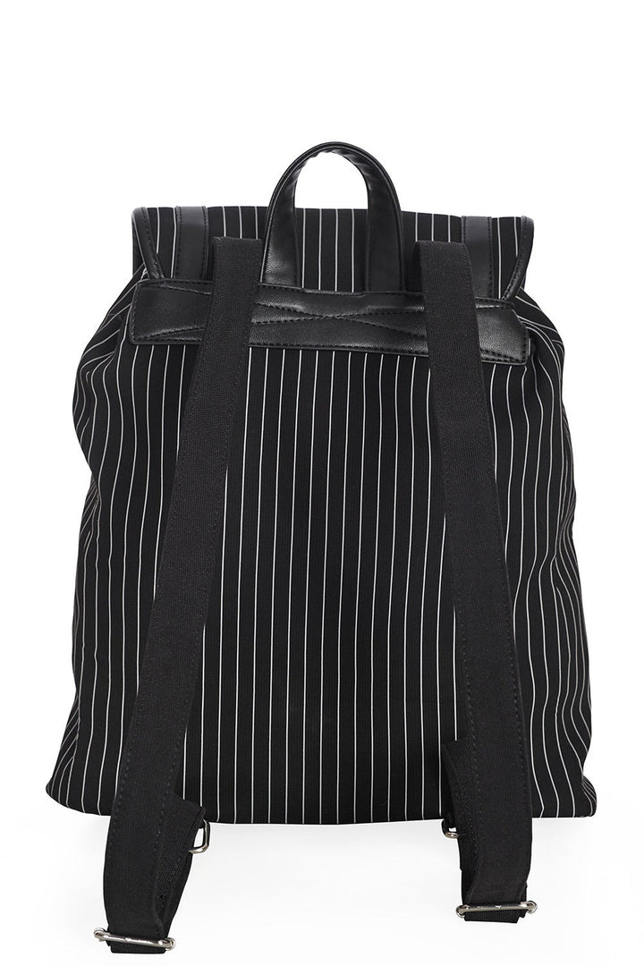 Gothfather Pinstripe Backpack [BLACK] - bags & wallets - VampireFreaks - Banned Apparel / Lost Queen