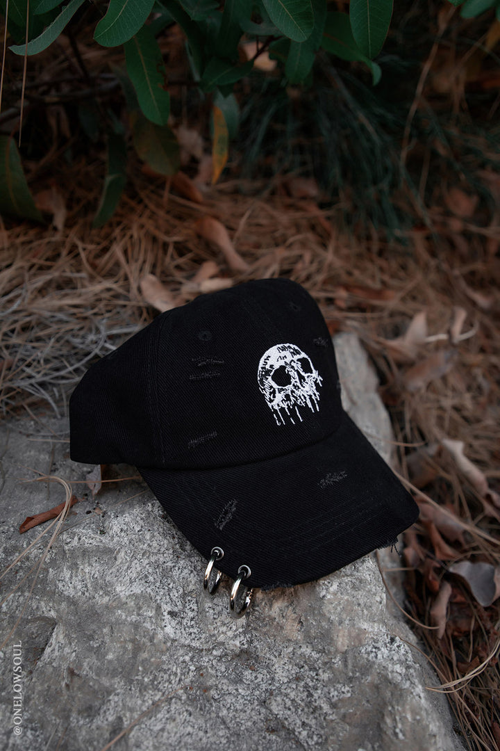 Skull Drip Pierced Baseball Cap