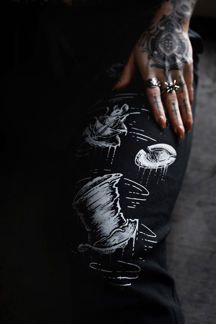 cheshire cat dark alice in wonderland joggers