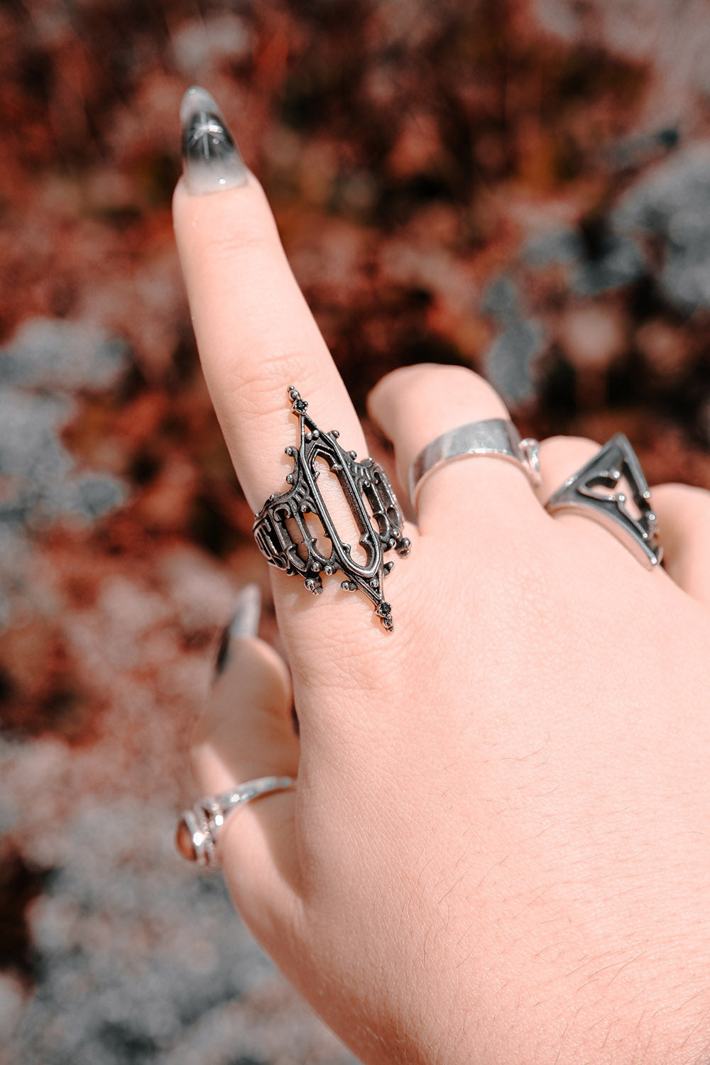 victorian gothic architecture stainless steel gothic ring