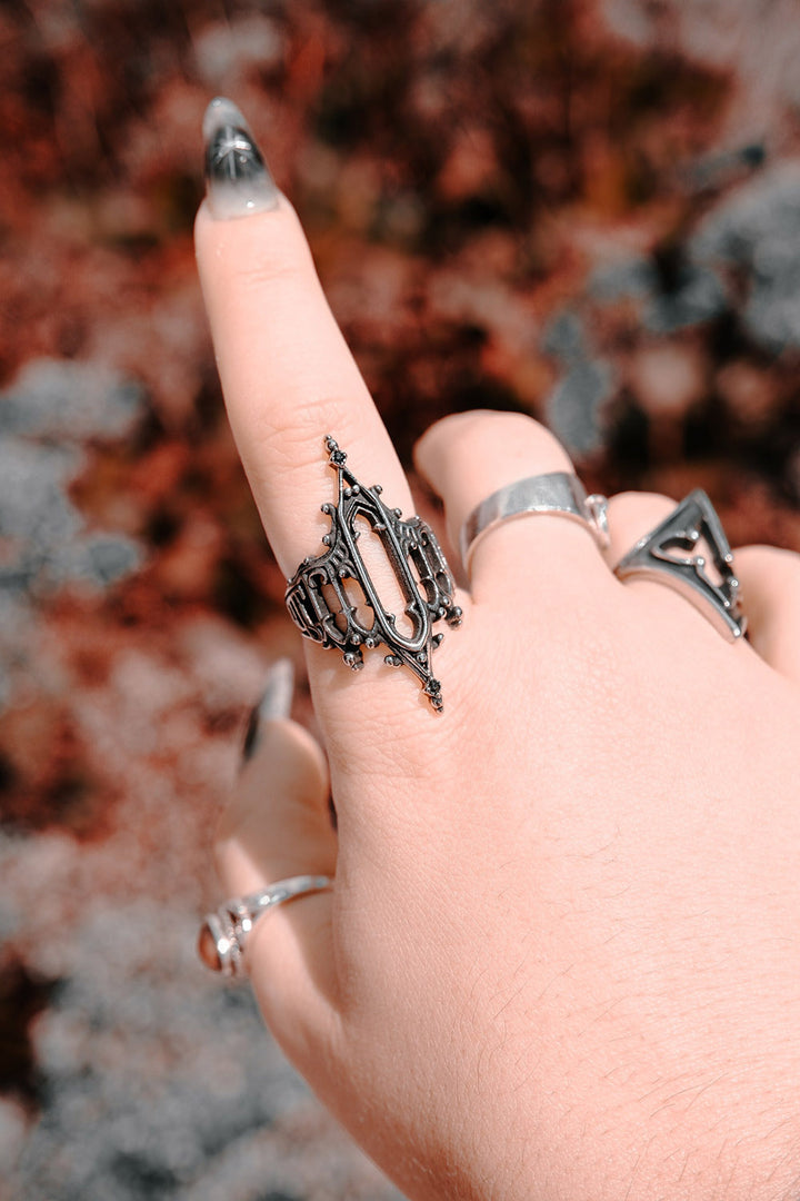victorian gothic architecture stainless steel gothic ring