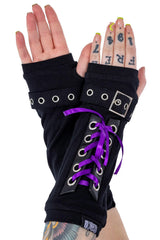 Navya Armwarmers [BLACK/PURPLE]