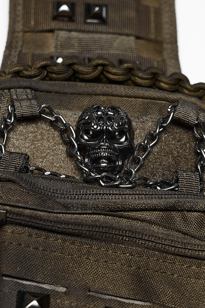cargo post apocalyptic distressed brown rugged crossbody bag