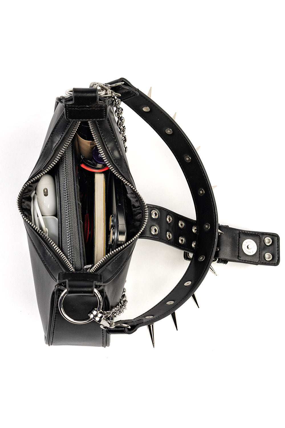 gothic shoulder bag with chain 