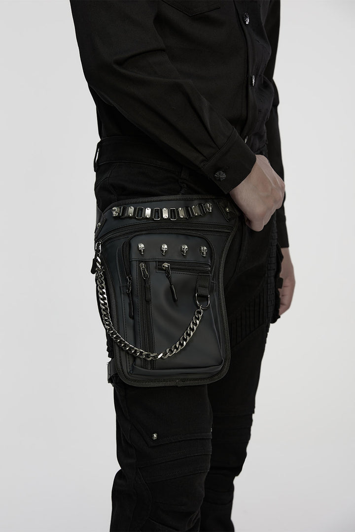 black gothic waist bag