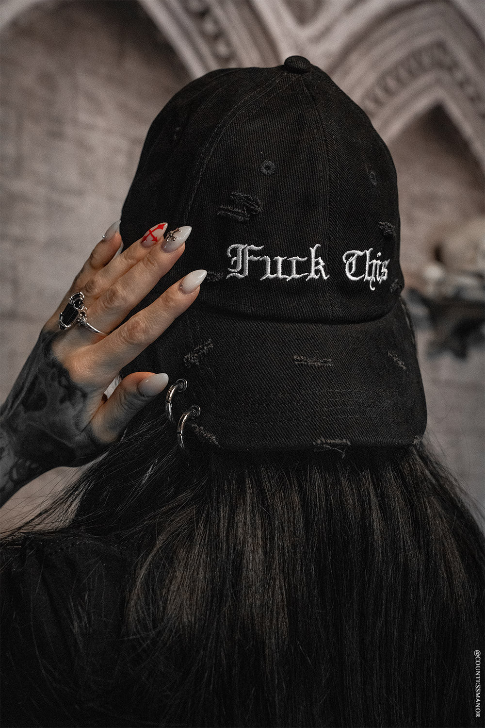 Fuck This Pierced Baseball Cap – VampireFreaks