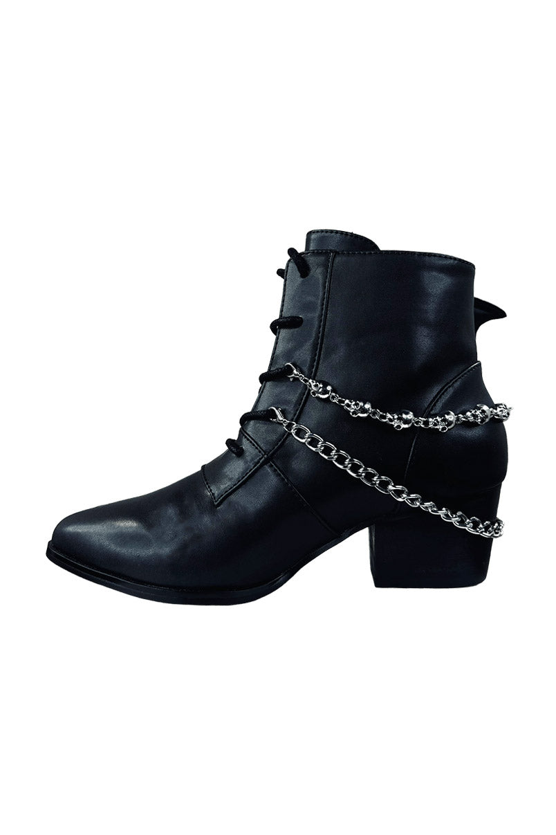 emo batwing ankle boots