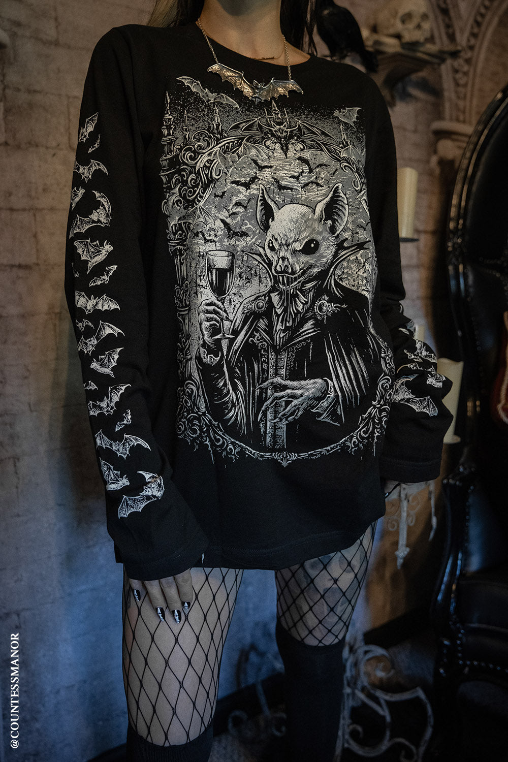 Victorian Vampire Bat T-shirt