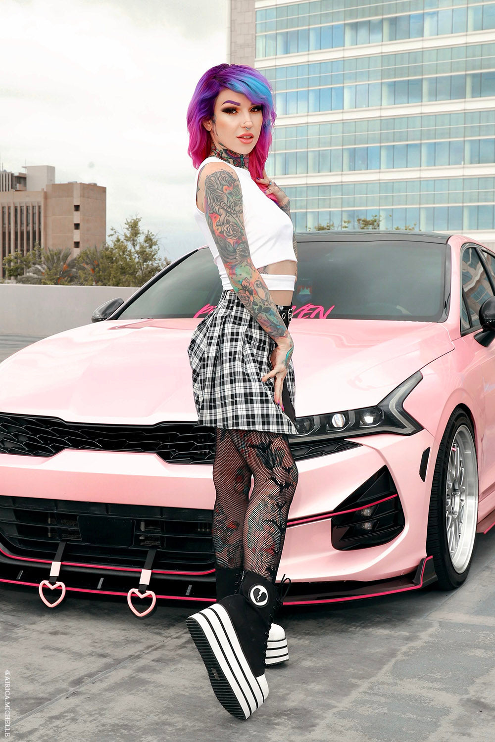 black fishnet bat stockings 