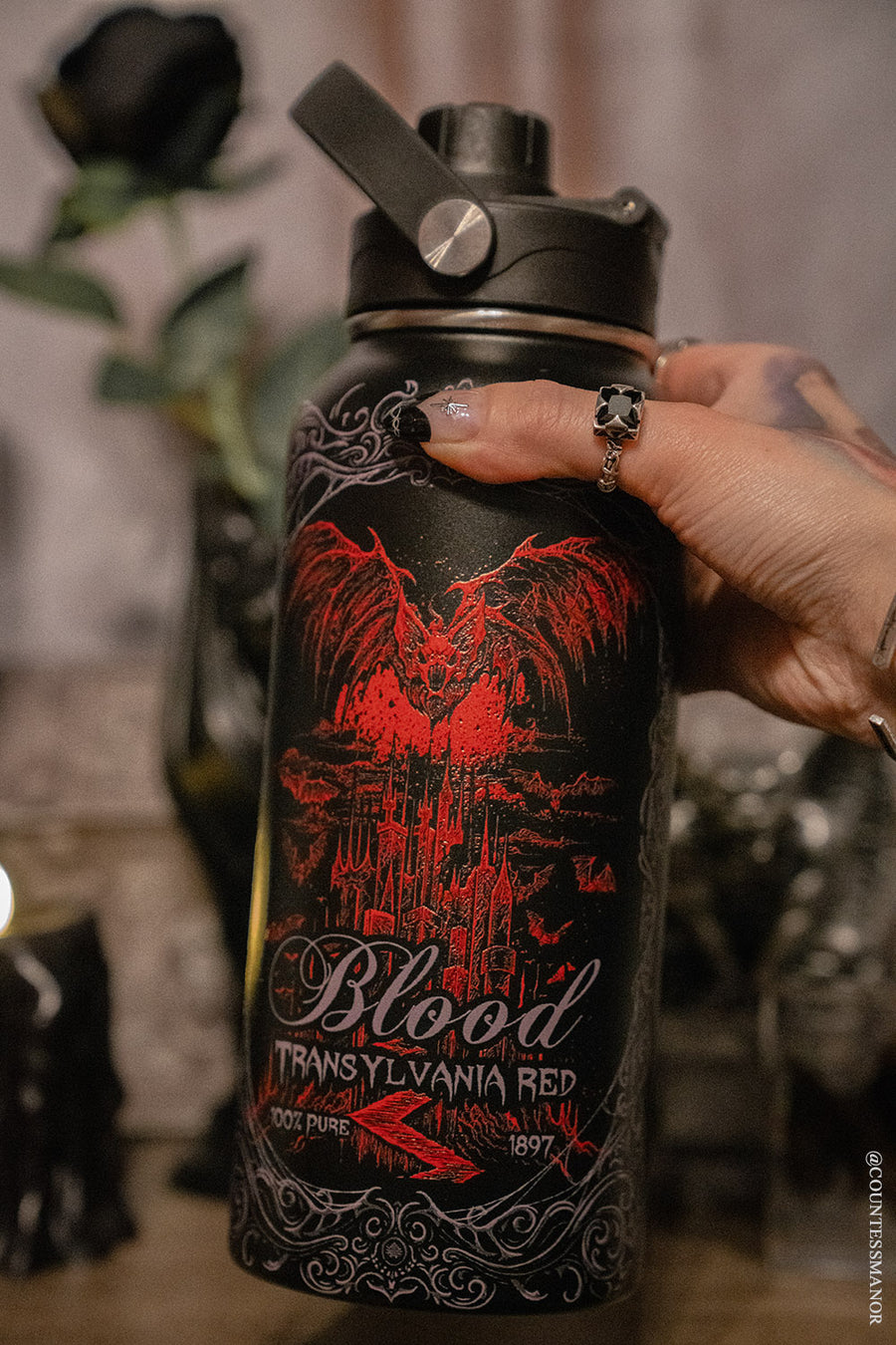 Vampire Blood 32 Oz Water Bottle