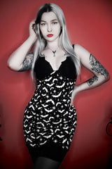 Gothic Bats and Stars Bat Cup Dress - dresses - VampireFreaks - Too Fast