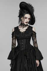 womens gothic beaded tassel corset 