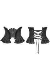 black layered plus size vampire gothic corset