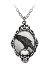 gothic raven pendant necklace