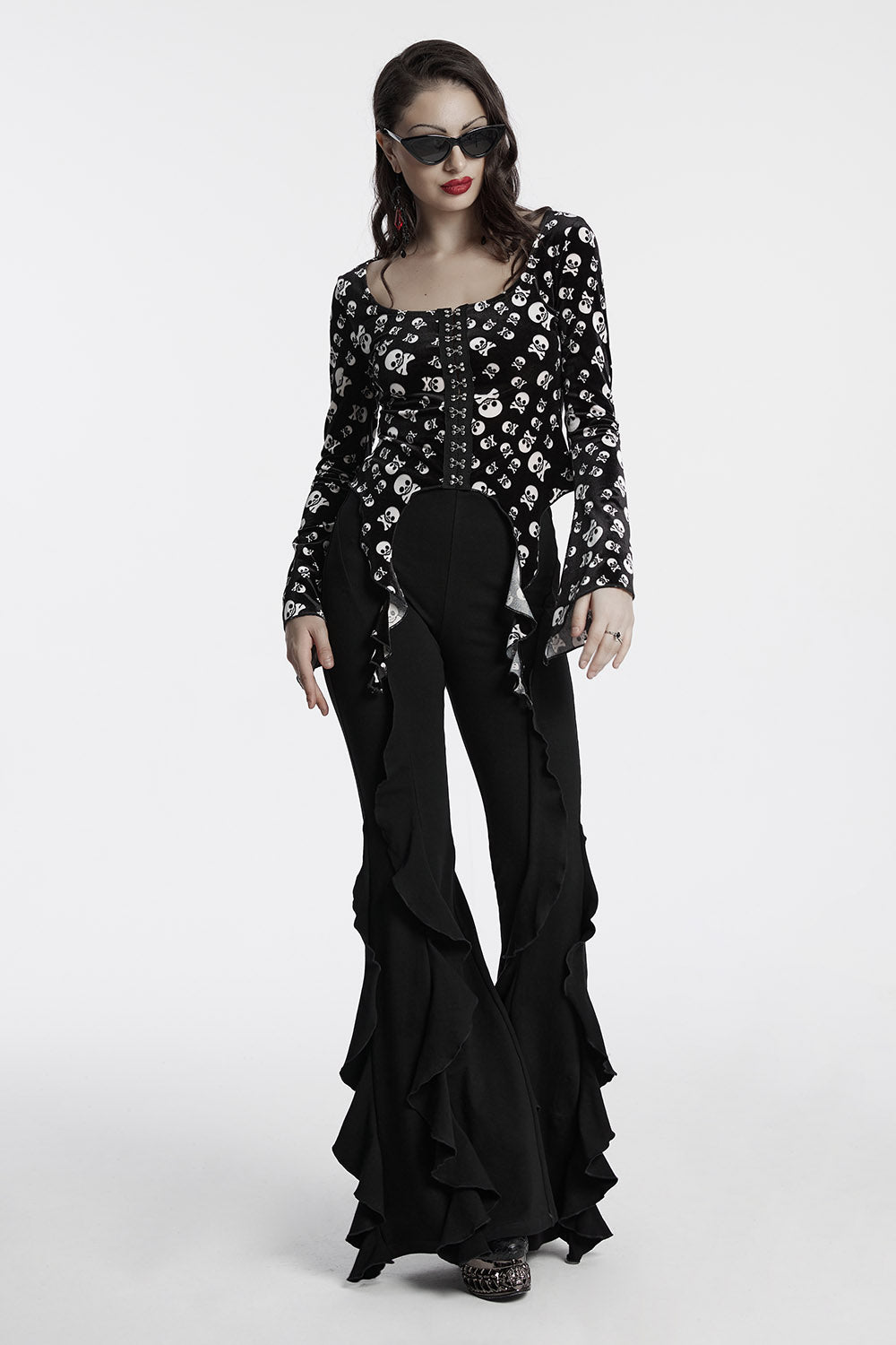 womesn vampire goth flares