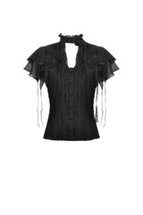 womens romantic goth vintage goth ruffled top