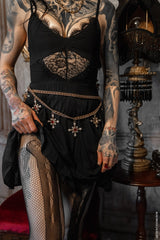skeleton fishnet tights