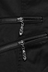 plus size womens Dracula inspired victorian goth waistcoat and zippered pockets